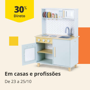 30% Desconto Direto Em casas e profiss&otilde;es. De 23 a 25/10