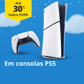 Até 30% PVPR em consolas PS5