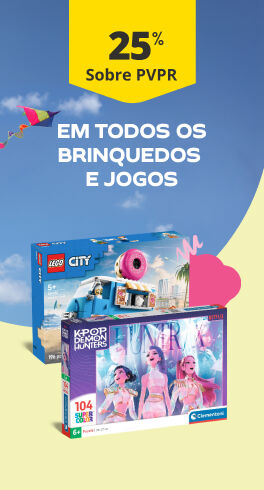 25% PVPR em todos os brinquedos e jogos