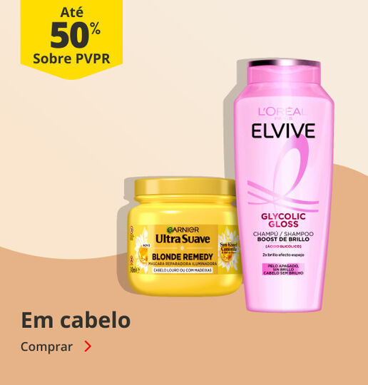 At&eacute; 50% PVPR em cabelo