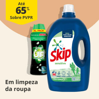 At&eacute; 65% PVPR em Limpeza da Roupa