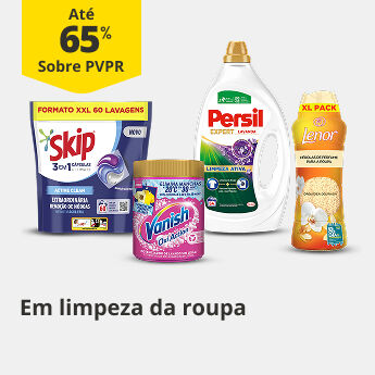 Até 65% PVPR em limpeza da roupa Até 65% PVPR em limpeza da roupa