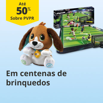 At&eacute; 50% PVPR em centenas de brinquedos
