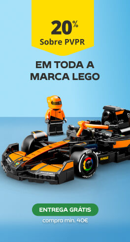 Aproveite 20% sobre PVP Recomendado em toda a marca Lego. Entrega Gr&aacute;tis numa encomeda minima de 40&euro;.
