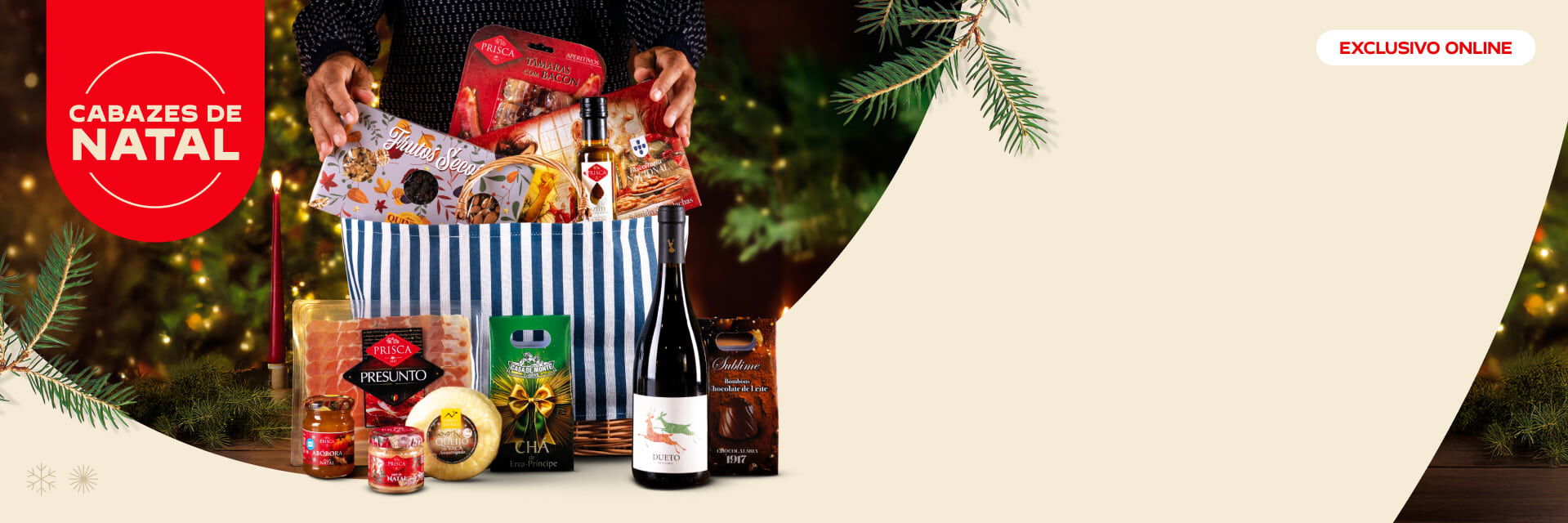 Neste Natal pode oferecer Cabazes de Natal desde 15€.