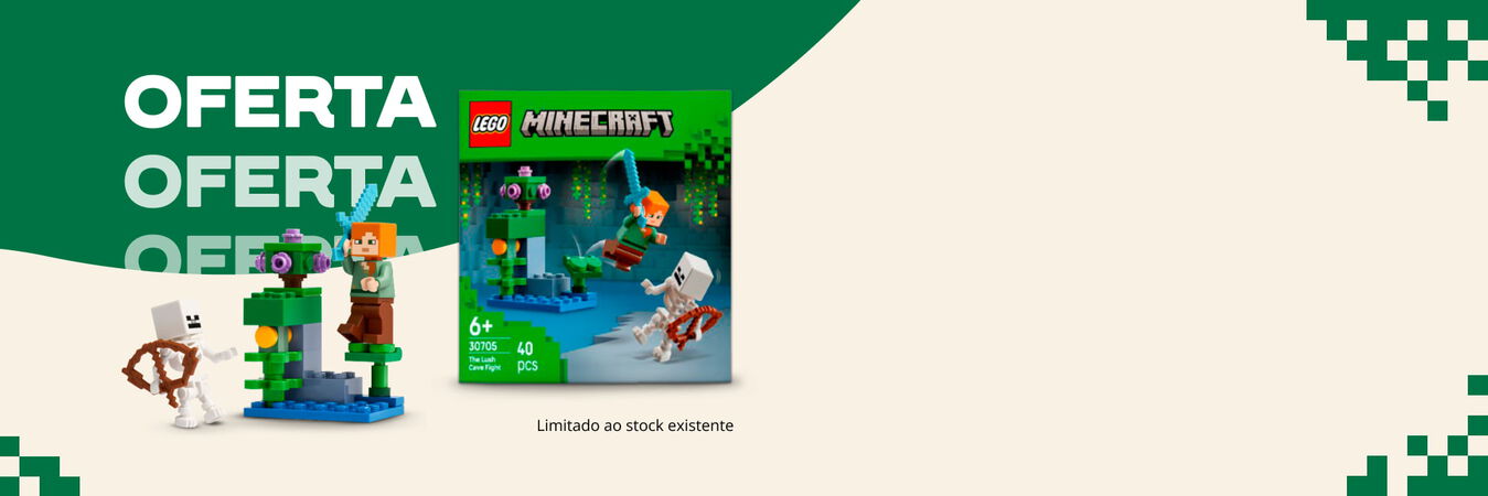 Oferta Minecraft Em compras superiores a 30€ em LEGO.