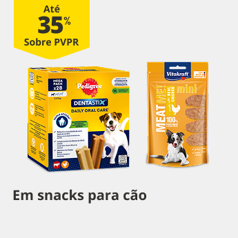 At&eacute; 35% PVPr em Snacks para c&atilde;o
