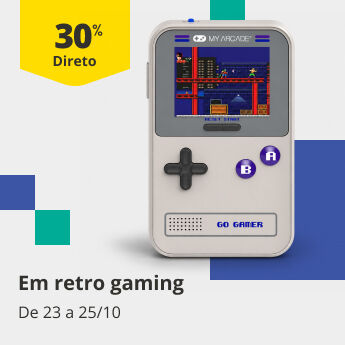 30% Desconto Direto em retro games. De 23 a 25/10
