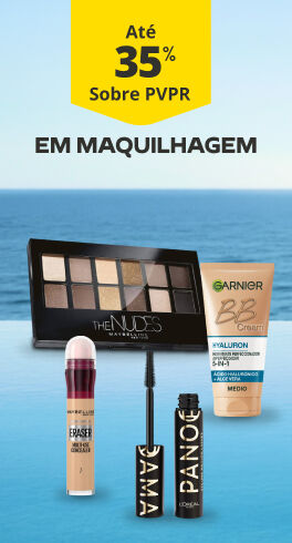 At&eacute; 35% PVPR em Maquilhagem