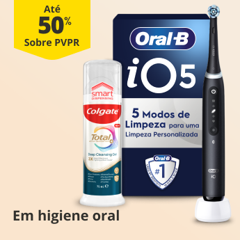 At&eacute; 50% PVPR em Higiene Oral