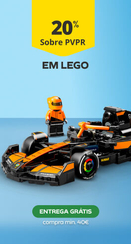 Aproveite 20% sobre PVP Recomendado em toda a marca Lego. Entrega Gr&aacute;tis numa encomeda minima de 40&euro;.