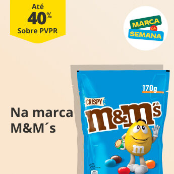 At&eacute; 40% PVPR Na marca da semana M&M&acute;s