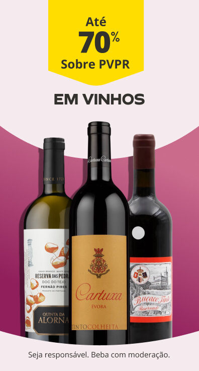 At&eacute; 70% sobre PVP Recomendado em Vinhos