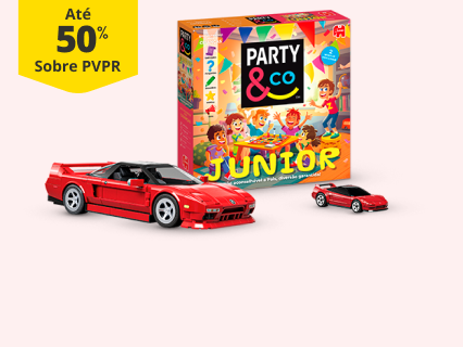 At&eacute; 50% PVPR em brinquedos e jogos