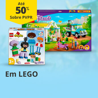 Até 50% sobre PVPR em LEGO Até 50% sobre PVPR em LEGO