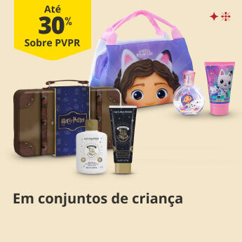 Até 30% PVPR em Conjuntos de Criança