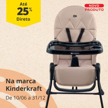 At&eacute; 25% Direto na marca Kinderkraft. De 10/06 a 21/12