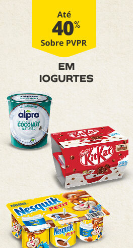 Aproveite at&eacute; 40% sobre PVP Recomendado em iogurtes