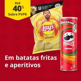 At&eacute; 40% PVPR em Batas Fritas e aperitivos
