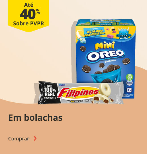 At&eacute; 40% PVPR em Bolachas