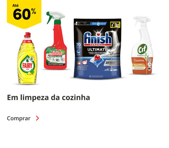 Até 60% em Limpeza da Cozinha
