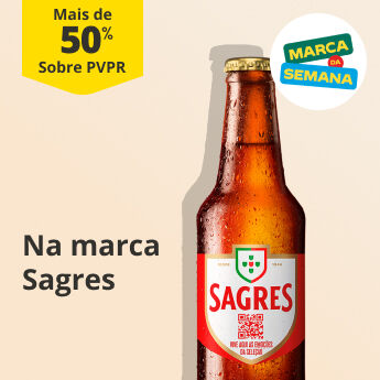 Mais de 50% PVPR Na marca da semana Sagres