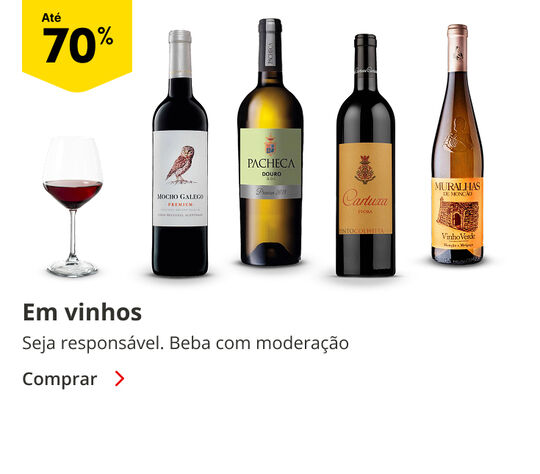 Até 70% em Vinhos