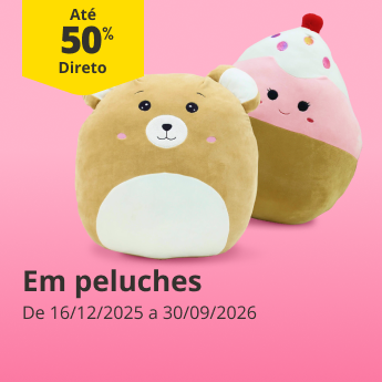 At&eacute; 50% Direto em Peluches