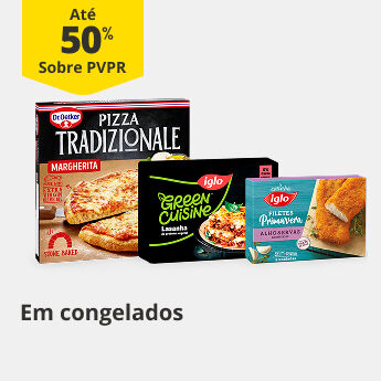 Até 50% PVPR em Congelados