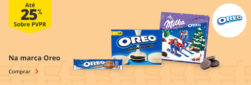 Até 25% sobre PVP Recomendado na marca Oreo. Comprar Até 25% sobre PVP Recomendado na marca Oreo. Comprar