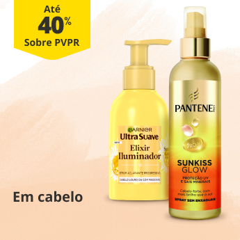 At&eacute; 40% PVPR em Cabelo