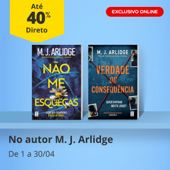 At&eacute; 40% desconto direto em obras do autor M. J. Alridge. At&eacute; 30 de abril. Exclusivo Online