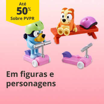 At&eacute; 50% PVPR em figuras e personagens
