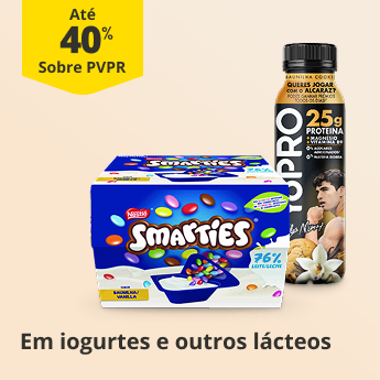 At&eacute; 40% PVPR em Iogurtes e outros l&aacute;cteos