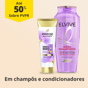 At&eacute; 50% PVPR em Champ&ocirc;s e Condicionadores