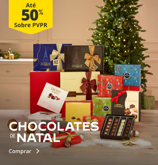Até 50% PVPR em Bombons de Natal