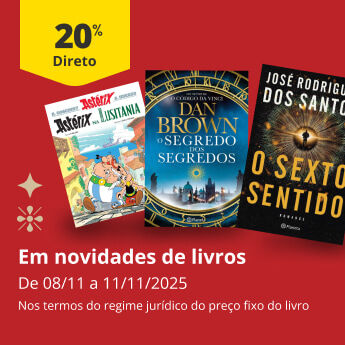 20% Desconto Direto em novidades de livros