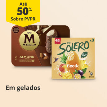 At&eacute; 50% PVPR em Gelados
