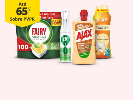 At&eacute; 65% PVPR em Limpeza da Casa