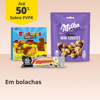 At&eacute; 50% PVPR em Bolachas