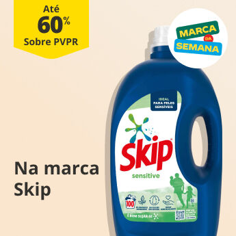 At&eacute; 60% PVPR Na marca da semana Skip