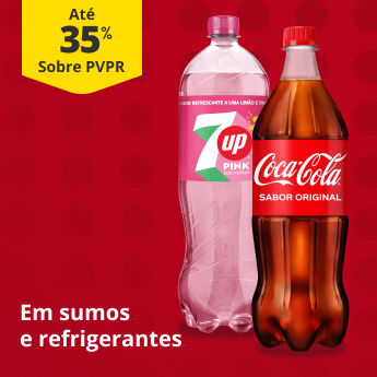 At&eacute; 35% PVPR em Sumos e Refrigerantes