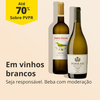 At&eacute; 70% PVPR em Vinho Branco