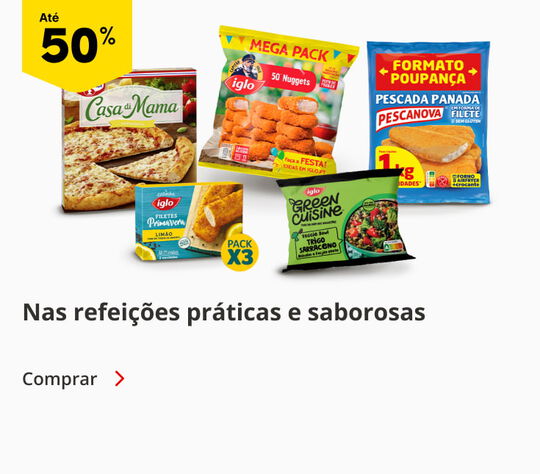 At&eacute; 50% em Congelados