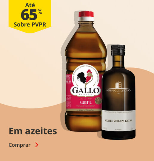 At&eacute; 65% PVPR em Azeites