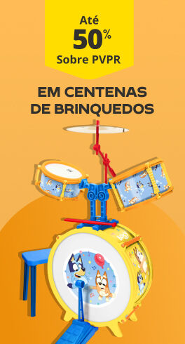 At&eacute; 50% PVPR em centenas de brinquedos