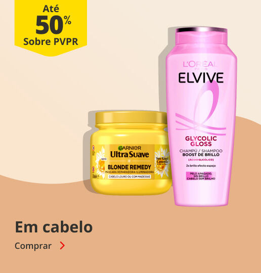 At&eacute; 50% PVPR em cabelo