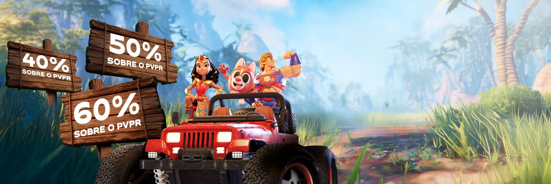 Aproveite até 60% sobre PVPR em todos os brinquedos
