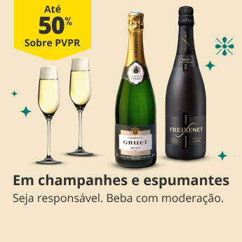 At&eacute; 50% PVPR em Champanhes e Espumantes