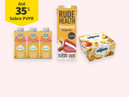 null Até 35% PVPr em Bebidas Vegetais e Vegegurtes